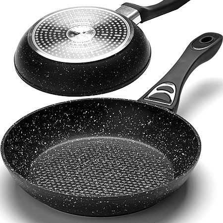 Сковородка 26 см мраморная крошка с ручкой