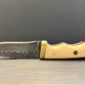 Нож ручной работы Мардин 12 см с кожаным чехлом 